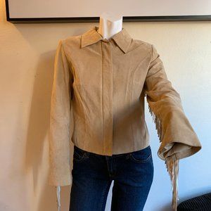 RUBBISH Leather Fringe Jacket